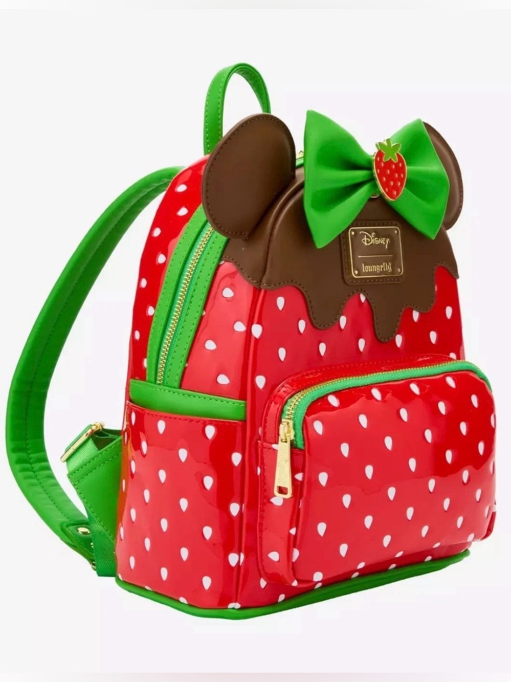 NWT Loungefly Disney Minnie Chocolate Dipped Strawberry Scented Backpack RARE - Picture 2 of 8